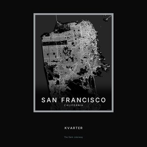 San Francisco map wall art — Listing image 08 — hero dark