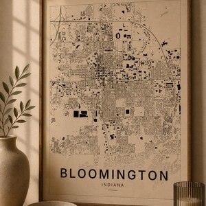 Bloomington map wall art — Listing image 03 — flat
