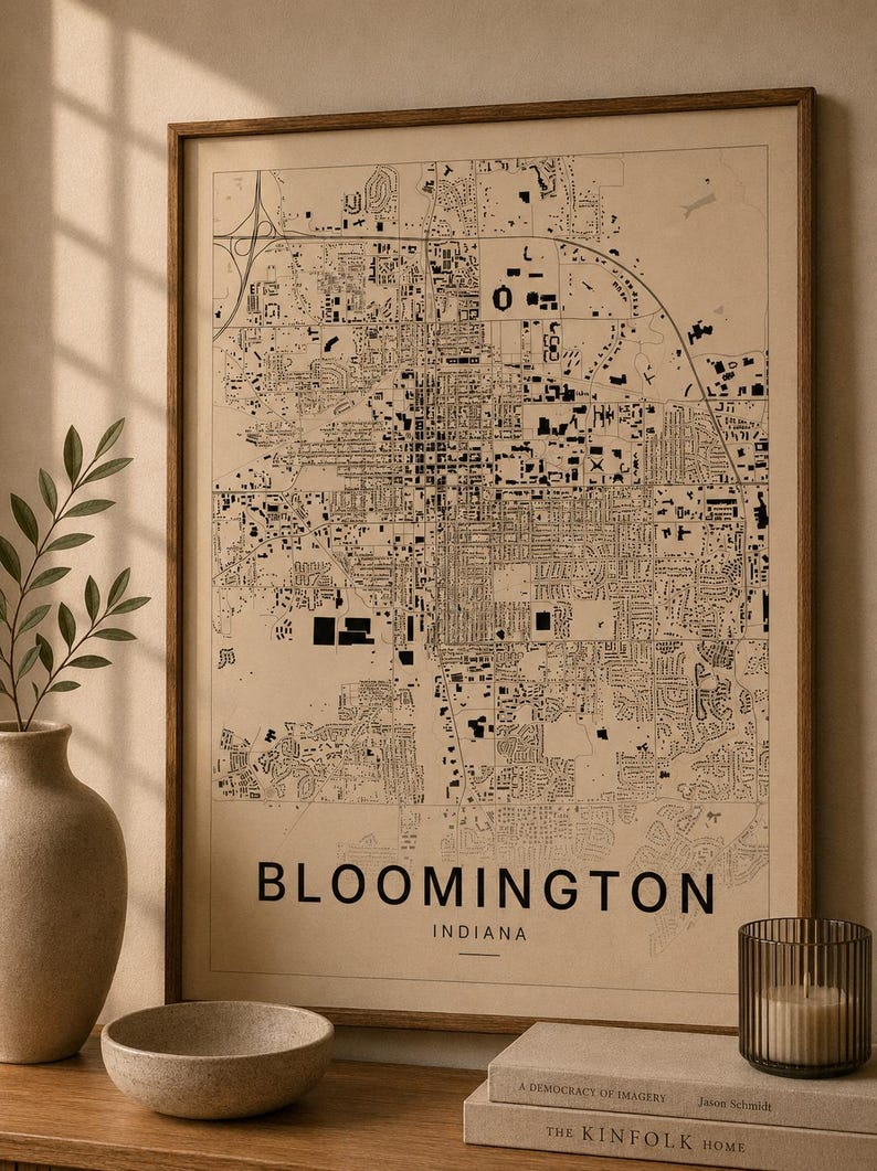 Bloomington map wall art — Listing image 03 — flat