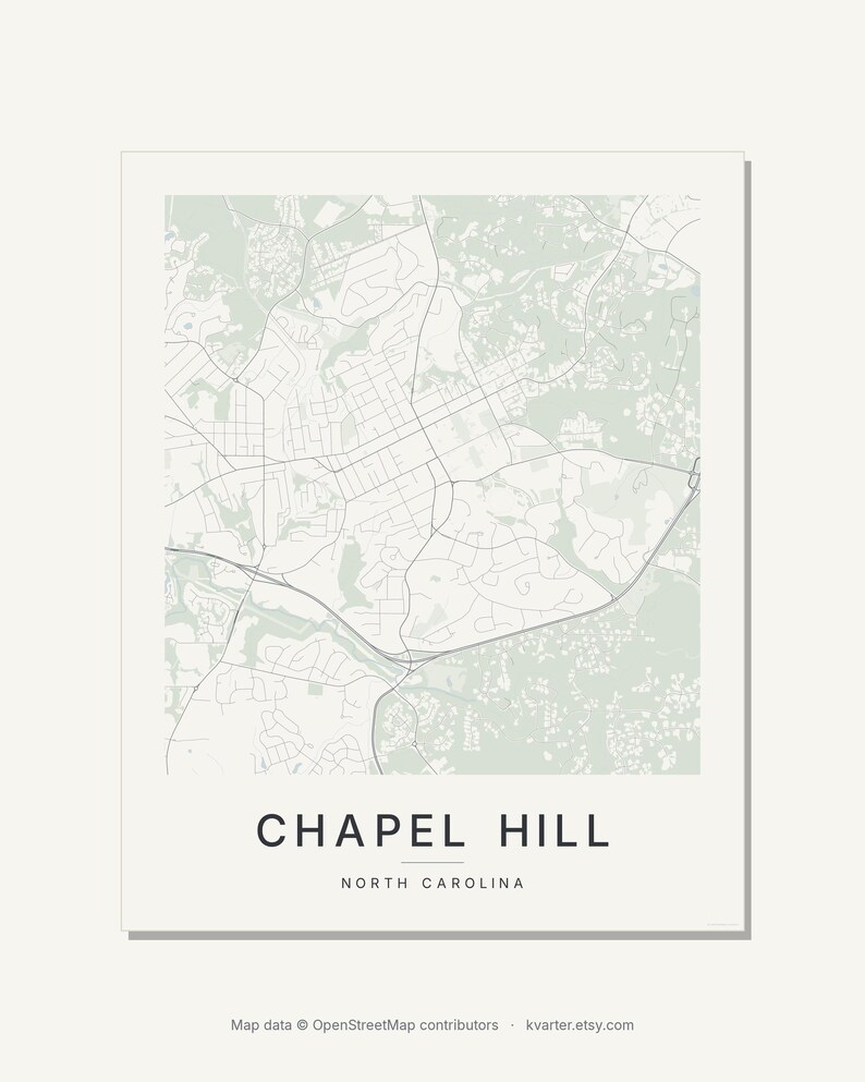 Chapel Hill map wall art — Listing image 09 — brand