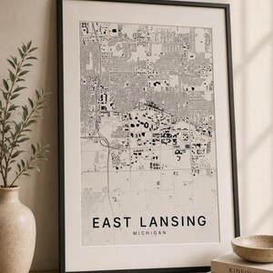 East Lansing map wall art — Listing image 04 — detail