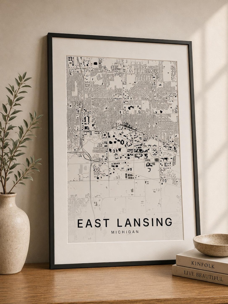 East Lansing map wall art — Listing image 04 — detail