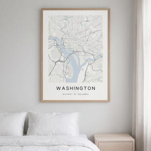 Washington map wall art — Listing image 03 — flat