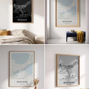 Madison map wall art — Listing image 02 — colorways