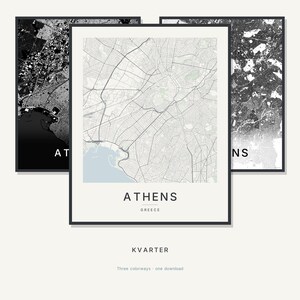 Athens map wall art — Listing image 01 — hero
