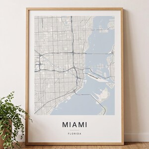 Miami map wall art — The poster in a room (AI-generated)