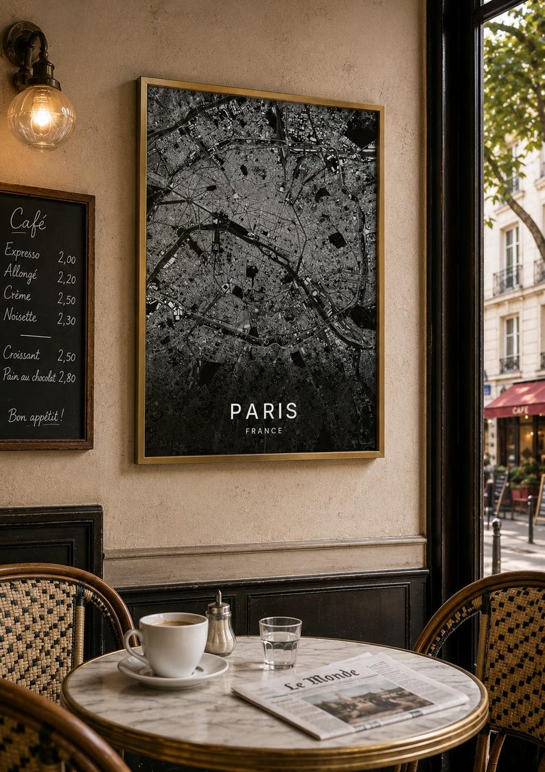 Paris map wall art — Listing image 03 — flat