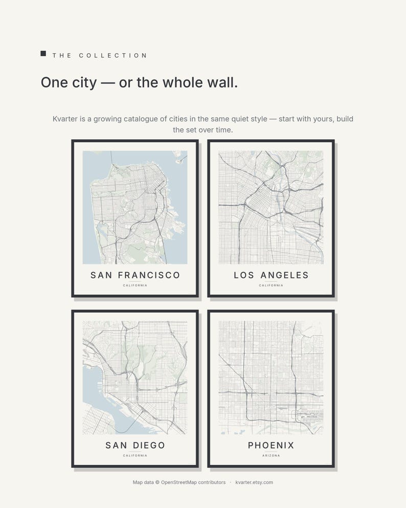 San Francisco map wall art — Listing image 07 — gallerywall