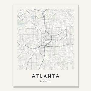 Atlanta map wall art — Listing image 03 — flat