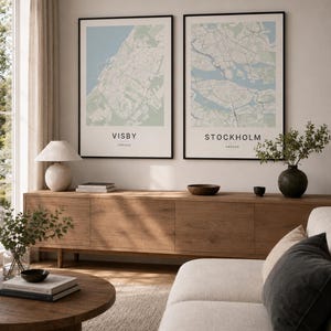 Visby Map Print, Wall Art, Printable, Digital Download, Minimalist City Map, Scandi Poster, Housewarming Gift image 4