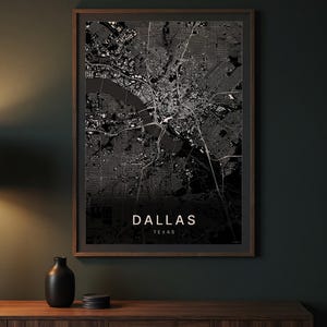 Dallas map wall art — The poster in a room (AI-generated)