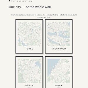 Turku Map Print, Wall Art, Printable, Digital Download, Minimalist City Map Poster, Scandi, Housewarming Gift image 7