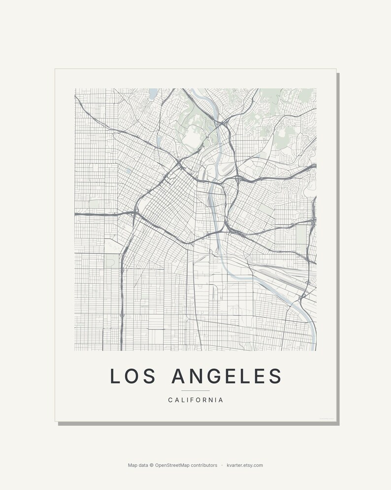 Los Angeles map wall art — Listing image 03 — flat
