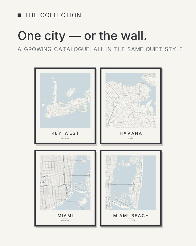 Key West map wall art — Listing image 07 — gallerywall
