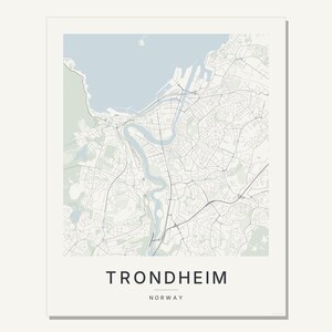 Trondheim map wall art — Listing image 03 — flat