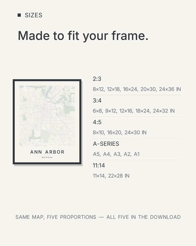 Ann Arbor map wall art — Listing image 09 — brand