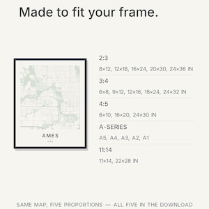 Ames map wall art — Listing image 07 — gallerywall