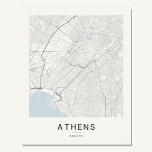 Athens map wall art — Listing image 03 — flat