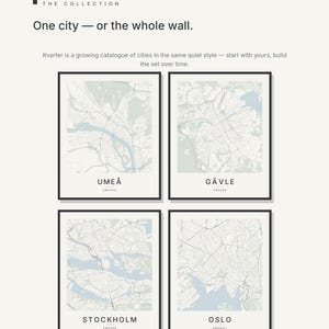 Umea Map Print, Umea Poster, Wall Art, Printable, Digital Download, Minimalist City Map, Scandi (Umeå) image 7
