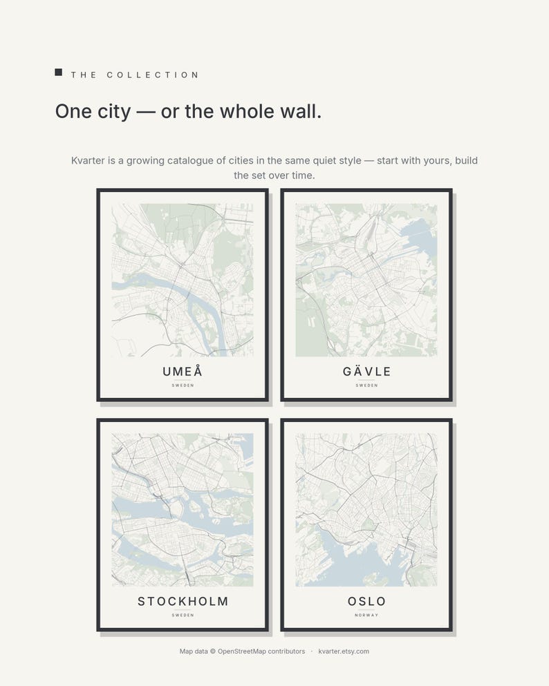 Umea Map Print, Umea Poster, Wall Art, Printable, Digital Download, Minimalist City Map, Scandi (Umeå) image 7