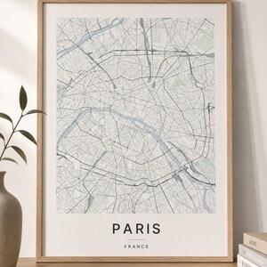 Paris map wall art — Listing image 04 — detail