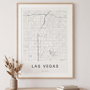 Las Vegas map wall art — The poster in a room (AI-generated)