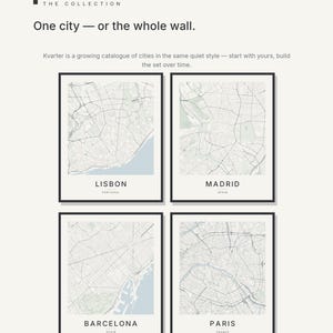 Lisbon map wall art — Listing image 07 — gallerywall