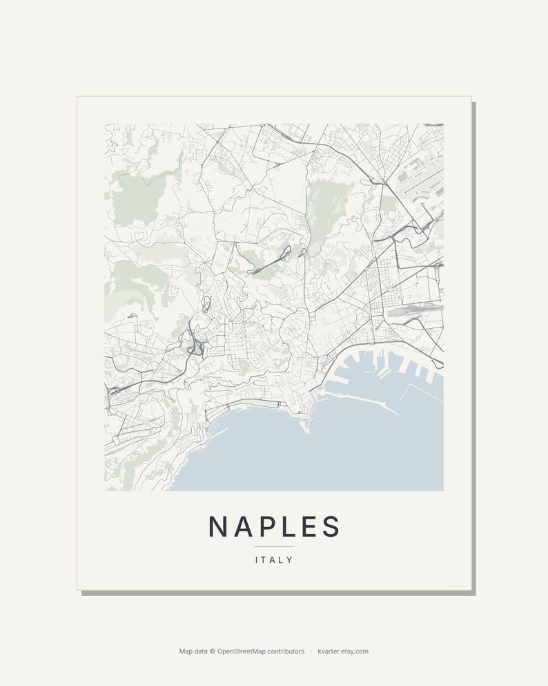 Naples map wall art — Listing image 03 — flat