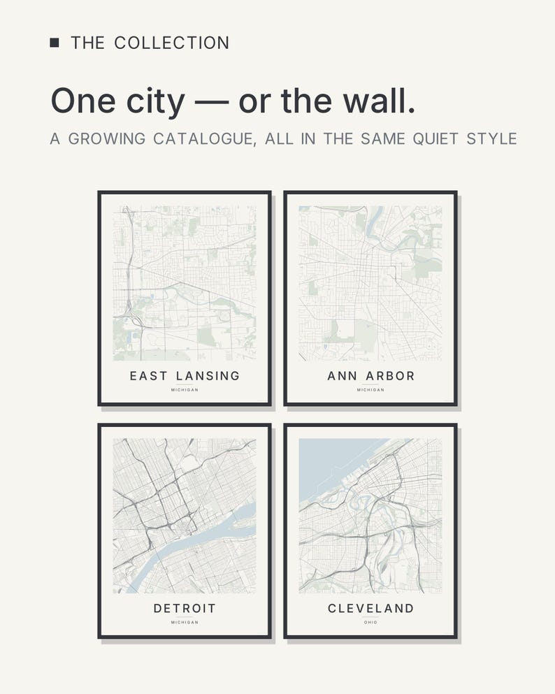 East Lansing map wall art — Listing image 03 — flat