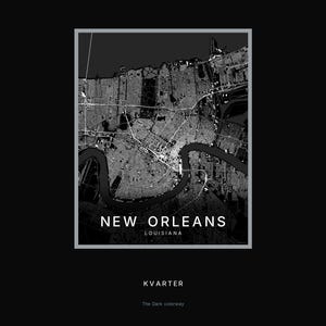 New Orleans map wall art — Listing image 08 — hero dark