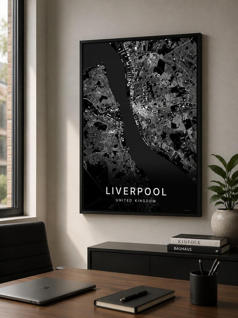 Liverpool map wall art — Listing image 06 — sizes