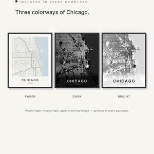Chicago map wall art — Listing image 03 — flat