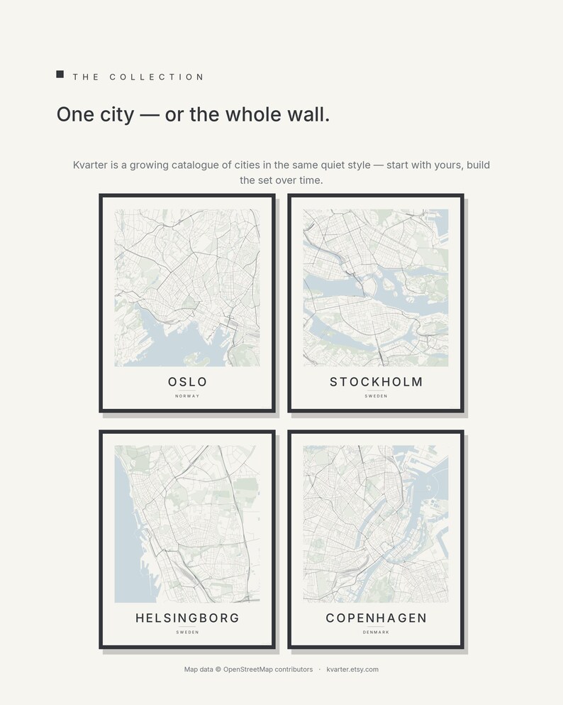 Oslo Map Print, Printable Wall Art, Oslo Poster, City Map Digital Download, Minimalist Scandi Decor, Housewarming Gift image 8