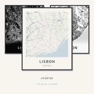 Lisbon Map Print, Lisbon Poster, Modern Wall Art, Minimalist City Map, Portugal Printable, Digital Download, Housewarming Gift