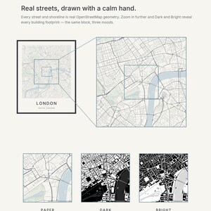 London map wall art — Listing image 04 — detail