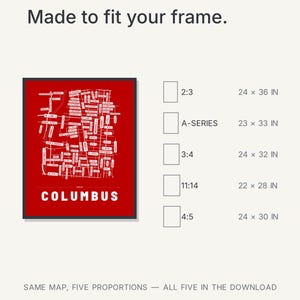 Columbus map wall art — Listing image 08 — sizes
