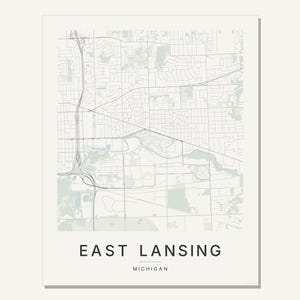 East Lansing map wall art — Listing image 09 — brand