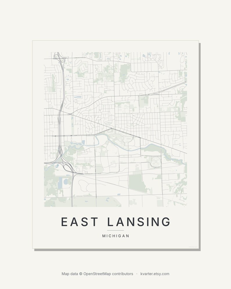 East Lansing map wall art — Listing image 09 — brand