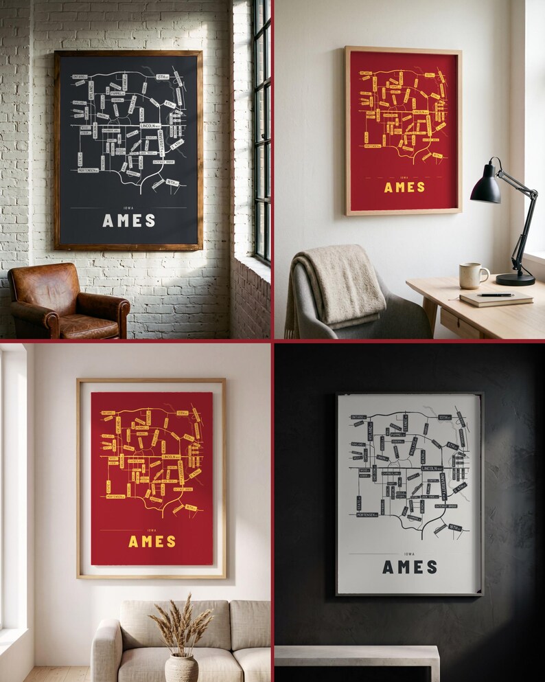 Ames map wall art — Listing image 02 — rooms