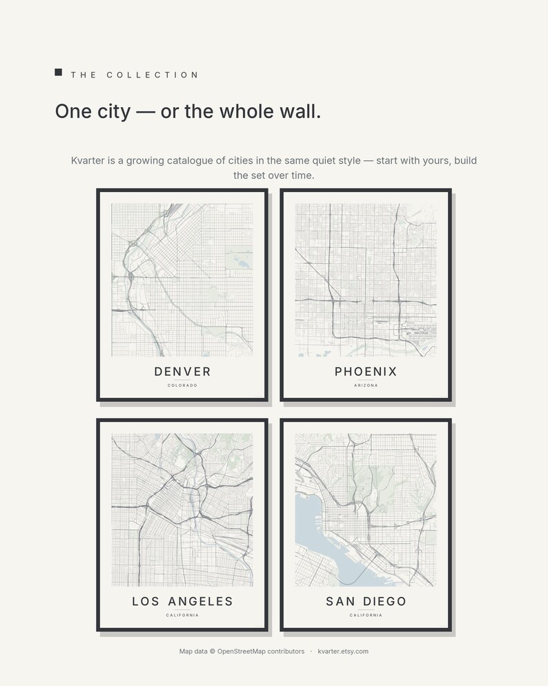 Denver map wall art — Listing image 08 — hero dark