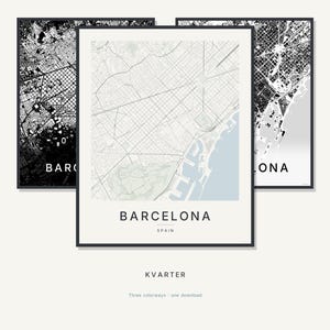 Barcelona map wall art — Listing image 01 — hero