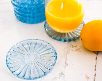 Blue Glass Coasters (Set of 8)