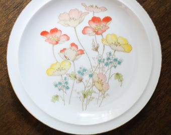 Porcelain Poppy Plate