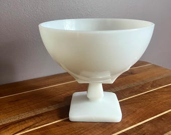 Milk Glass Pedestal Bowl