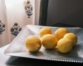 Floral Embossed Serving Plate
