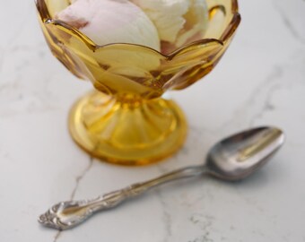 Amber Glass Dessert Dish
