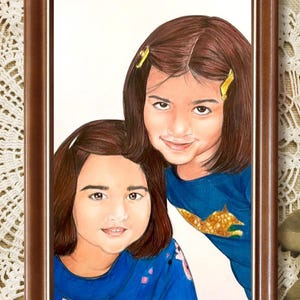 Custom Baby Portrait Commission: Hand-Drawn Colored Pencil Sketch Art image 11
