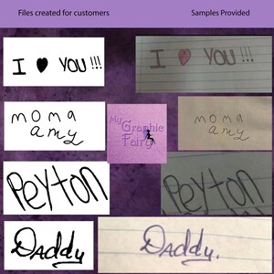 Handwriting Converted to vector file - SVG for cutting - 6 to 10 words only