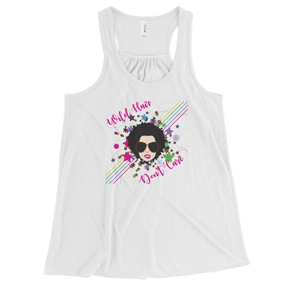 Wild Hair Don T Care Women S Flowy Racerback Tank Etsy