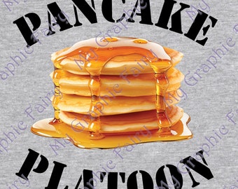 Pancake Platoon, sublimation image, png file, football shirt design, digital download, dtf ready